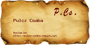 Pulcz Csaba névjegykártya